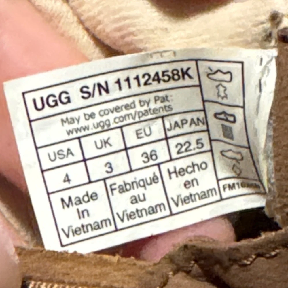 UGG Kids Brown Boots with Red Laces